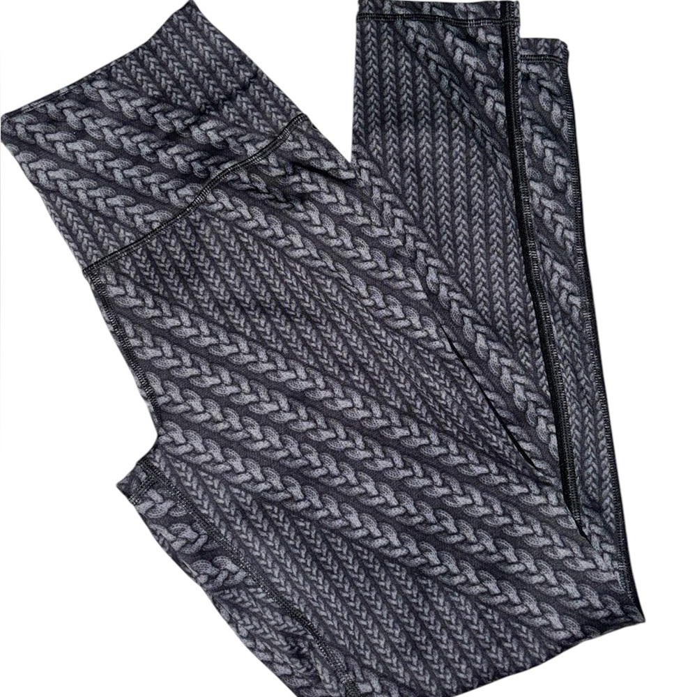 aerie chill play move grey rope leggings nwot